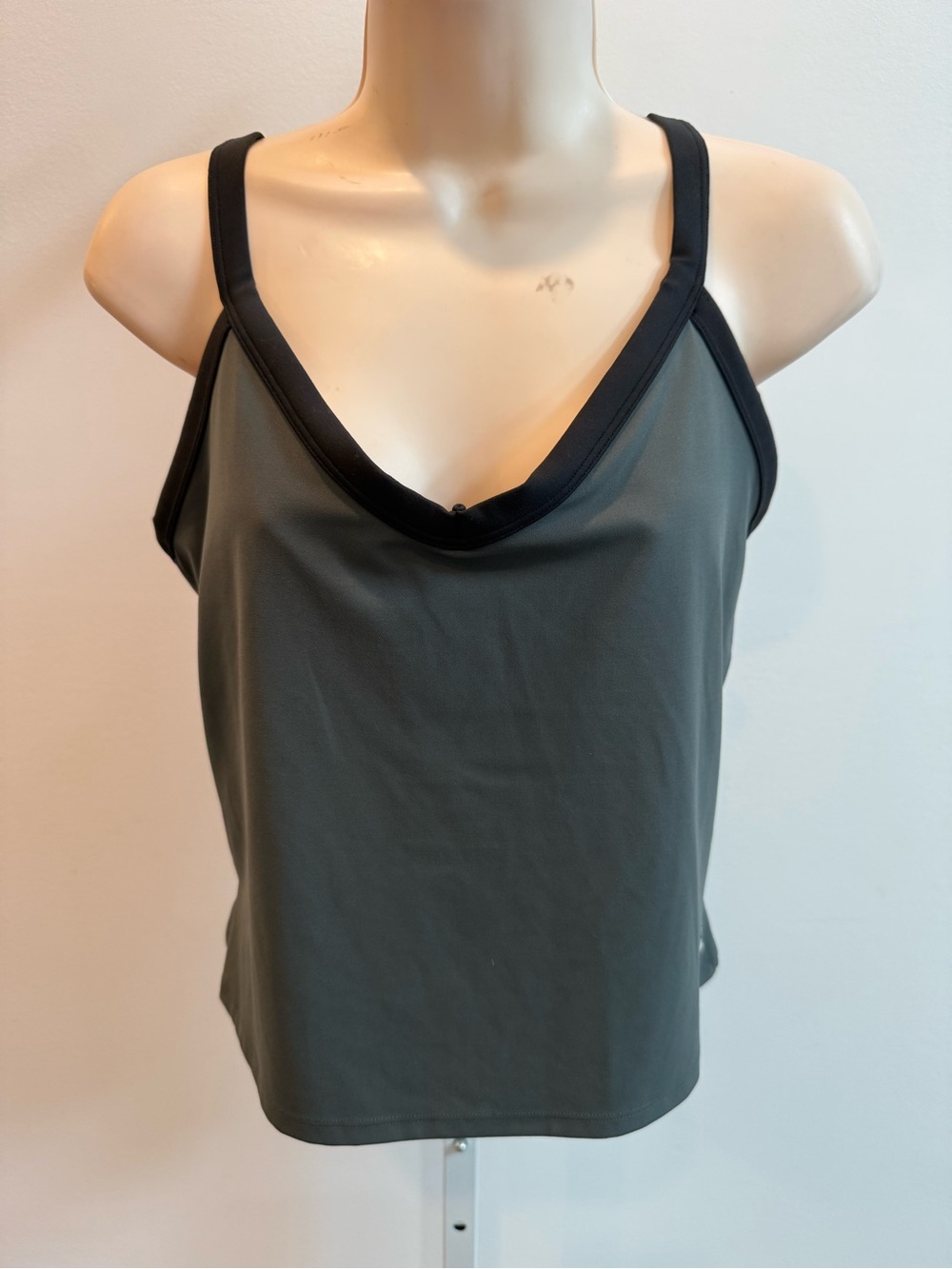 Vuori Olive Green Camisole Black Trim AllTheForm V-neck Tank Top Collection 2026